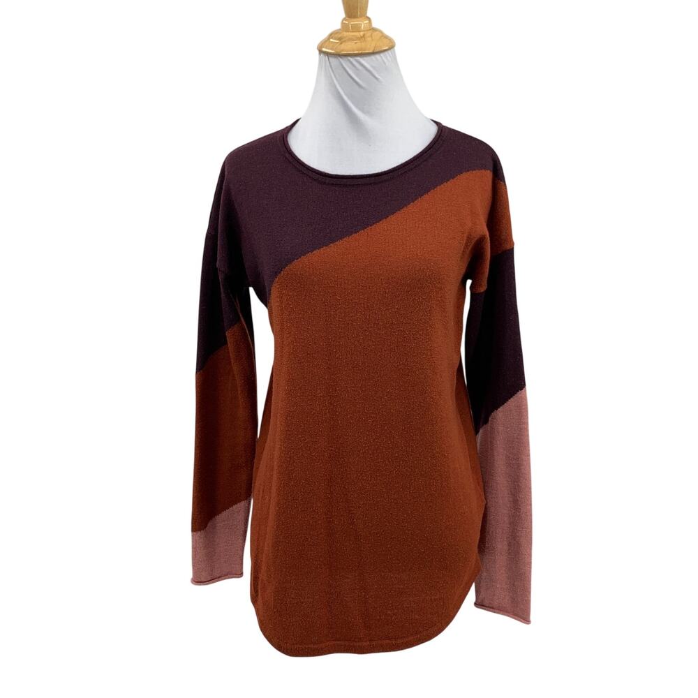 Smartwool Sweater Womens XS Extra Small Shadow Pine Wool Blend Asymmetrical